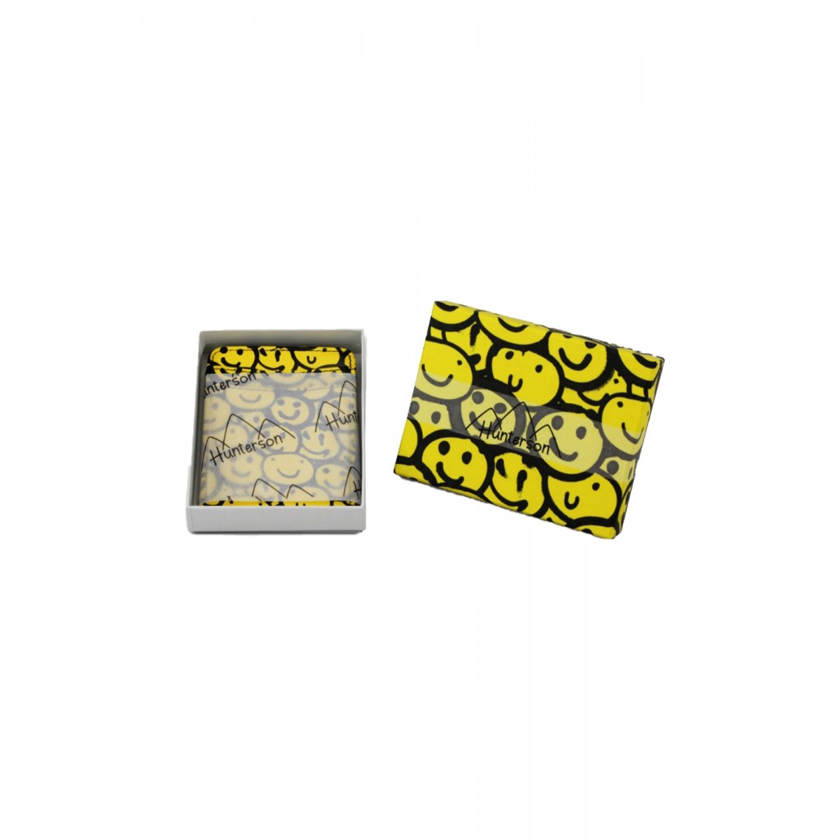 Hunterson Magic Coin Wallet - Δερμάτινο Πορτοφόλι με RFID - Smiley Graffiti Print