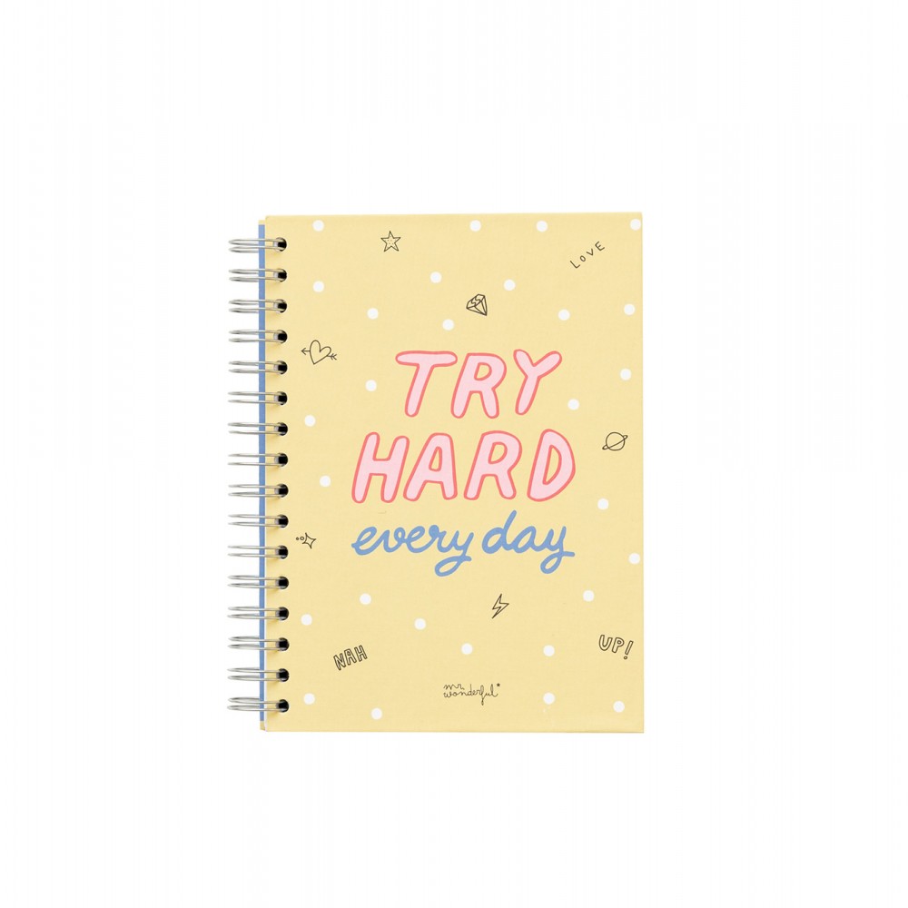 Mr. Wonderful Μικρό σημειωματάριο - Try hard every day