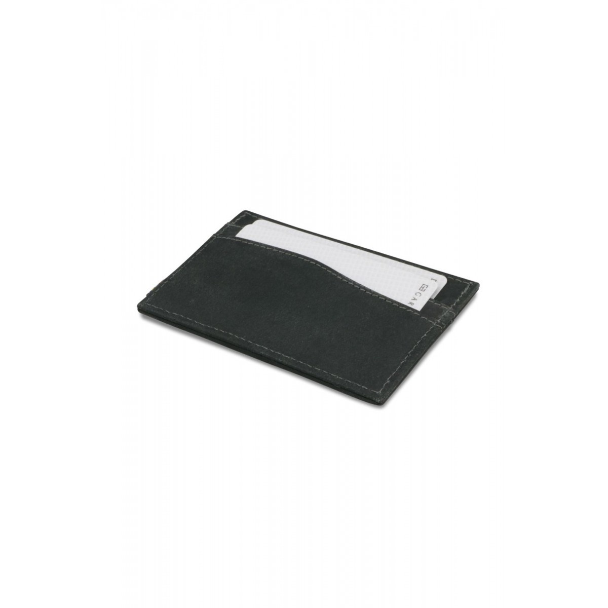 Garzini Leggera Card Holder - Vintage - Μαύρο (Carbon Black)