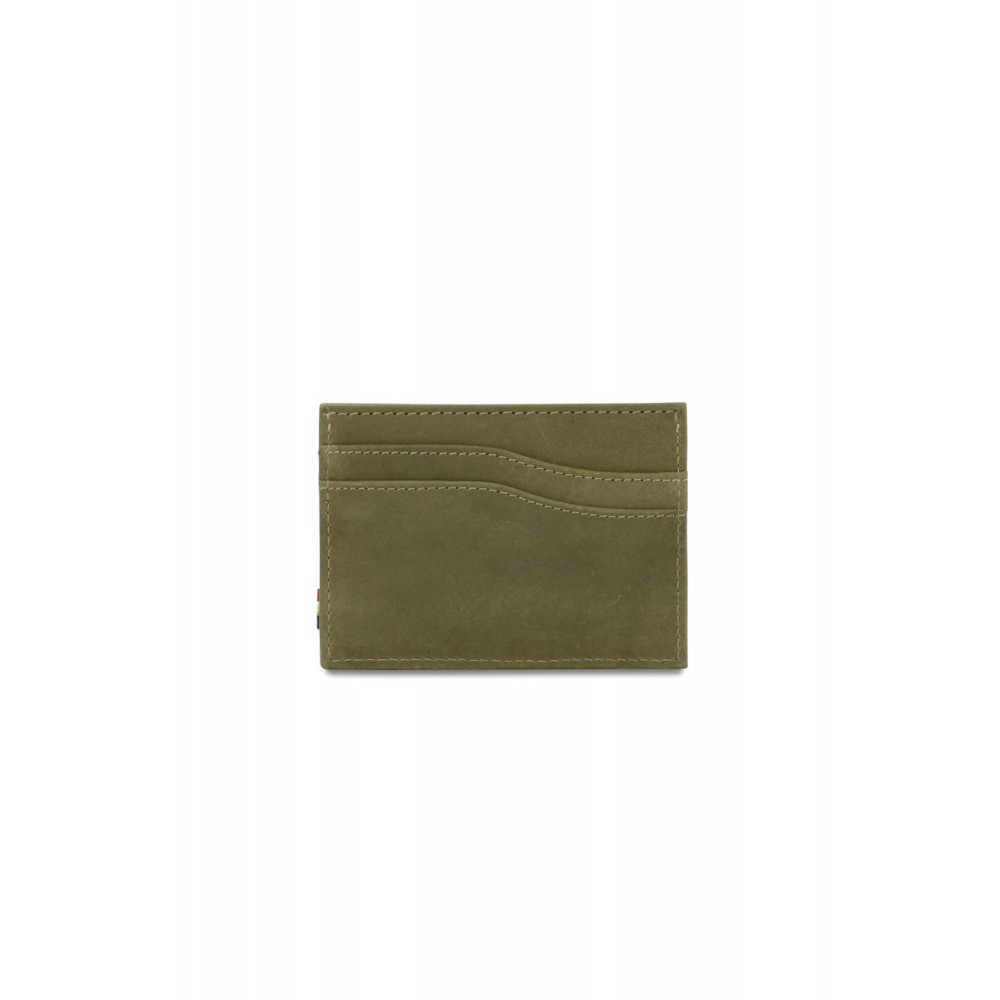 Garzini Leggera Card Holder - Vintage - Πράσινο (Olive Green)