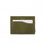 Garzini Leggera Card Holder - Vintage - Πράσινο (Olive Green)