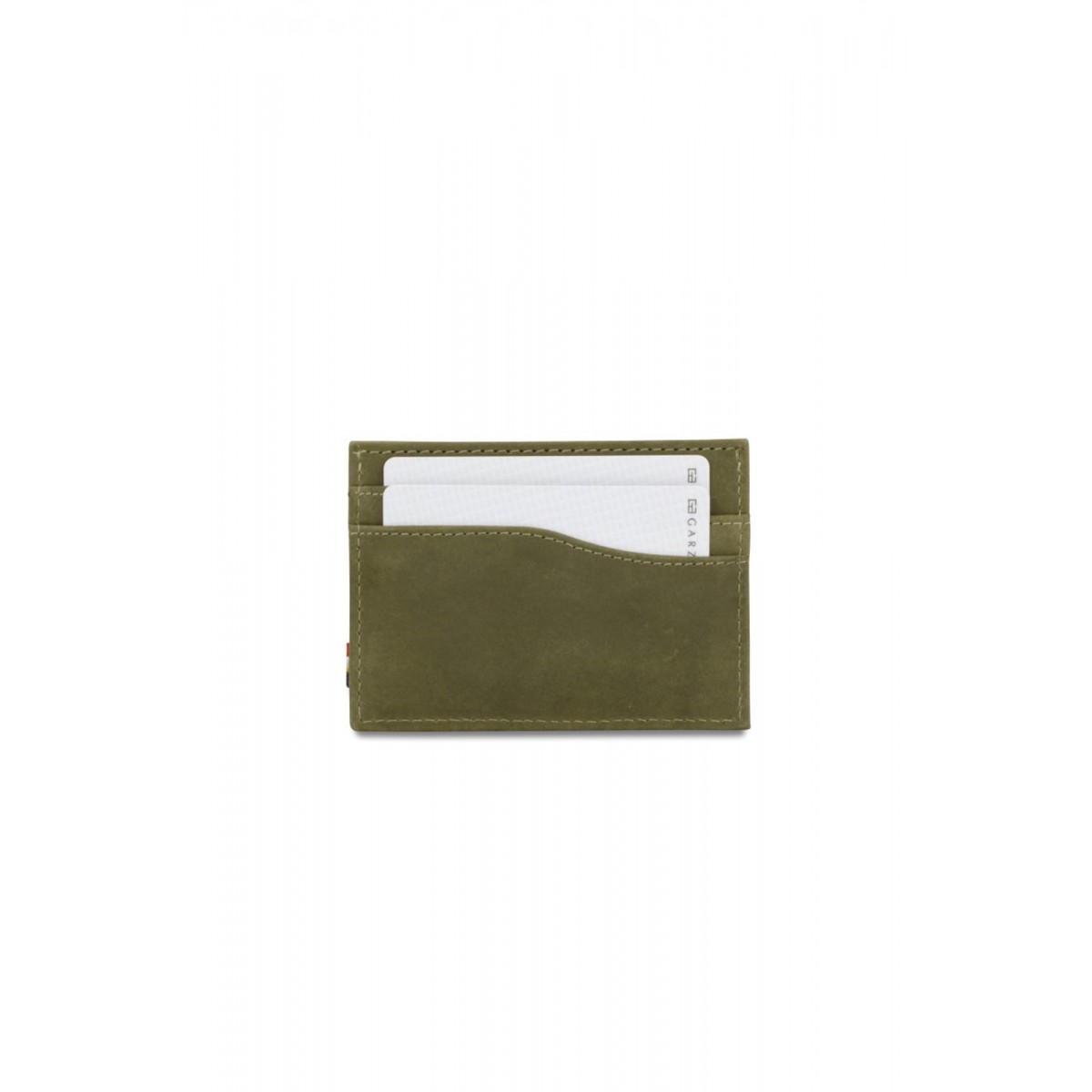 Garzini Leggera Card Holder - Vintage - Πράσινο (Olive Green)