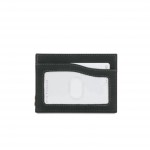 Garzini Leggera Card Holder with ID Window - Vintage - Μαύρο (Carbon Black)