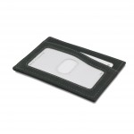 Garzini Leggera Card Holder with ID Window - Vintage - Μαύρο (Carbon Black)