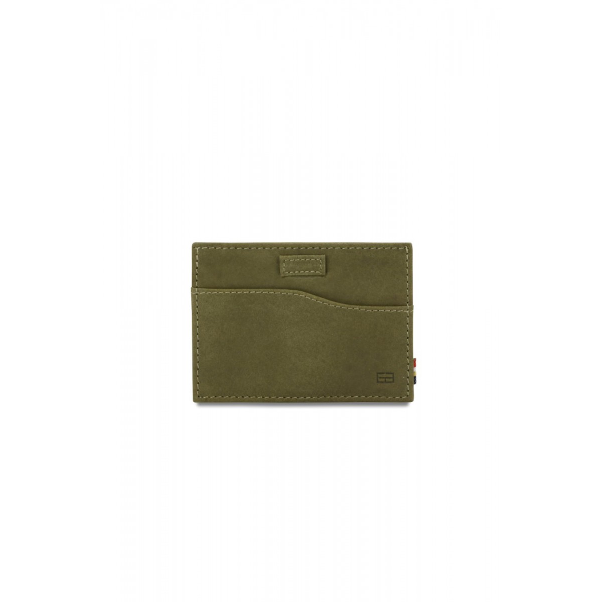 Garzini Leggera Card Holder with ID Window - Vintage - Πράσινο (Olive Green)