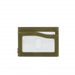 Garzini Leggera Card Holder with ID Window - Vintage - Πράσινο (Olive Green)