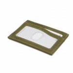 Garzini Leggera Card Holder with ID Window - Vintage - Πράσινο (Olive Green)