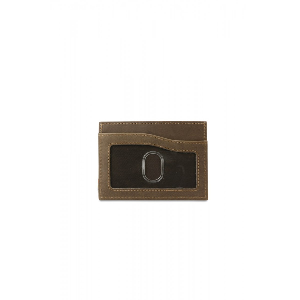 Garzini Leggera Card Holder with ID Window - Vintage - Καφέ Σκούρο (Java Brown)