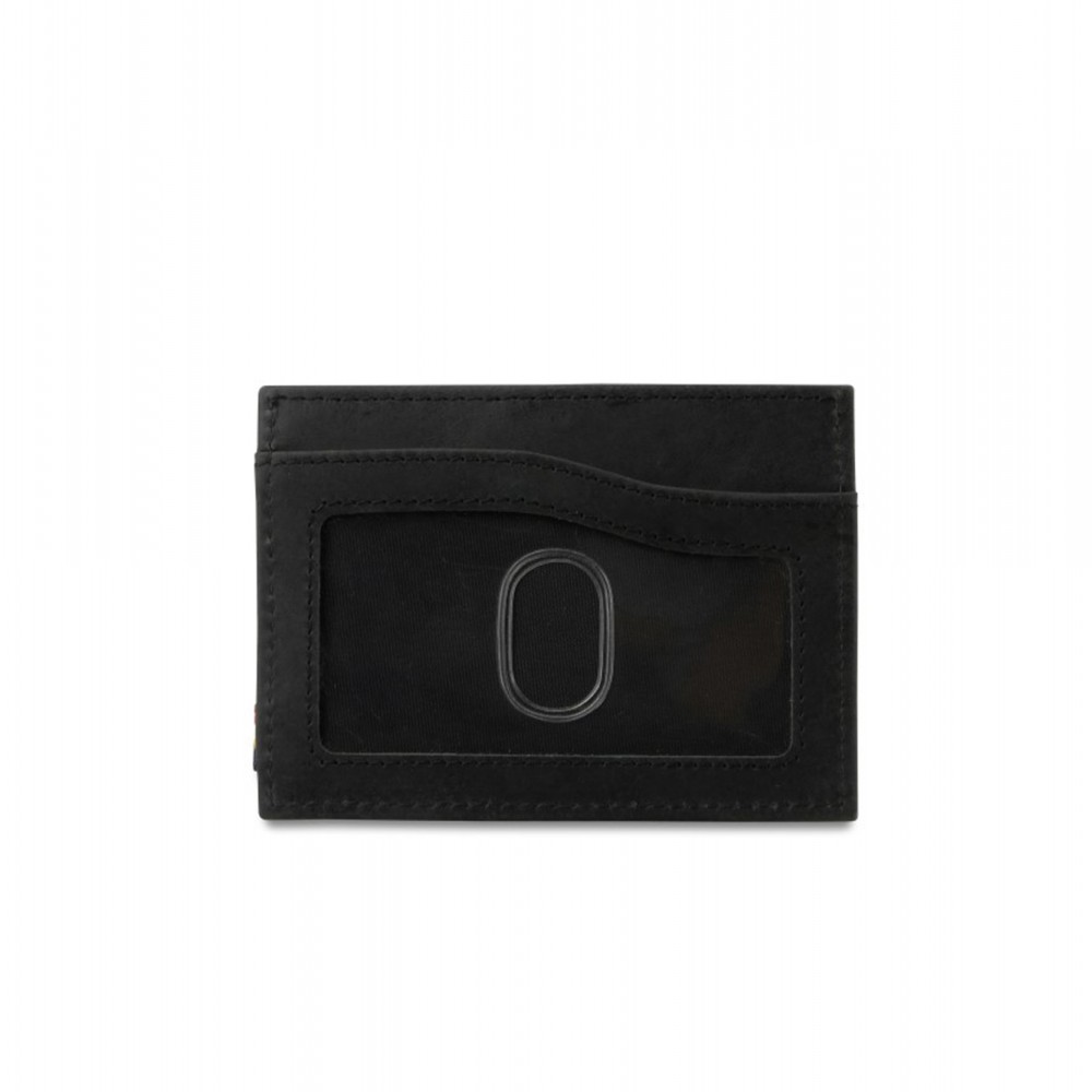 Garzini Leggera Card Holder with ID Window - Brushed - Μαύρο (Brushed Black)