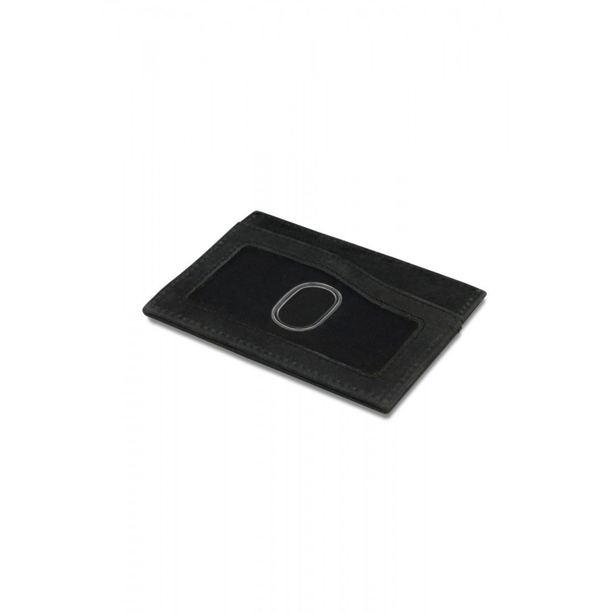 Garzini Leggera Card Holder with ID Window - Brushed - Μαύρο (Brushed Black)