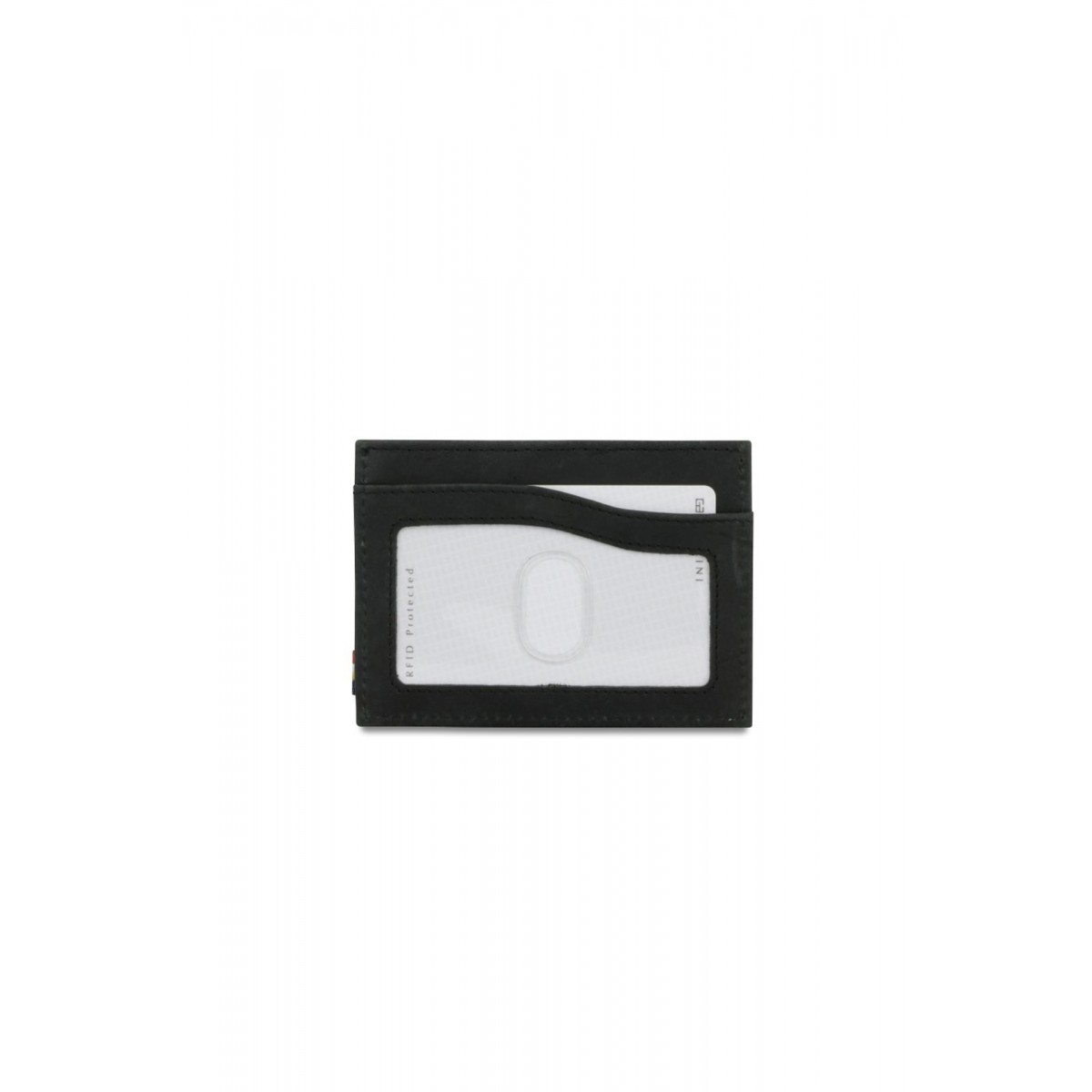 Garzini Leggera Card Holder with ID Window - Brushed - Μαύρο (Brushed Black)