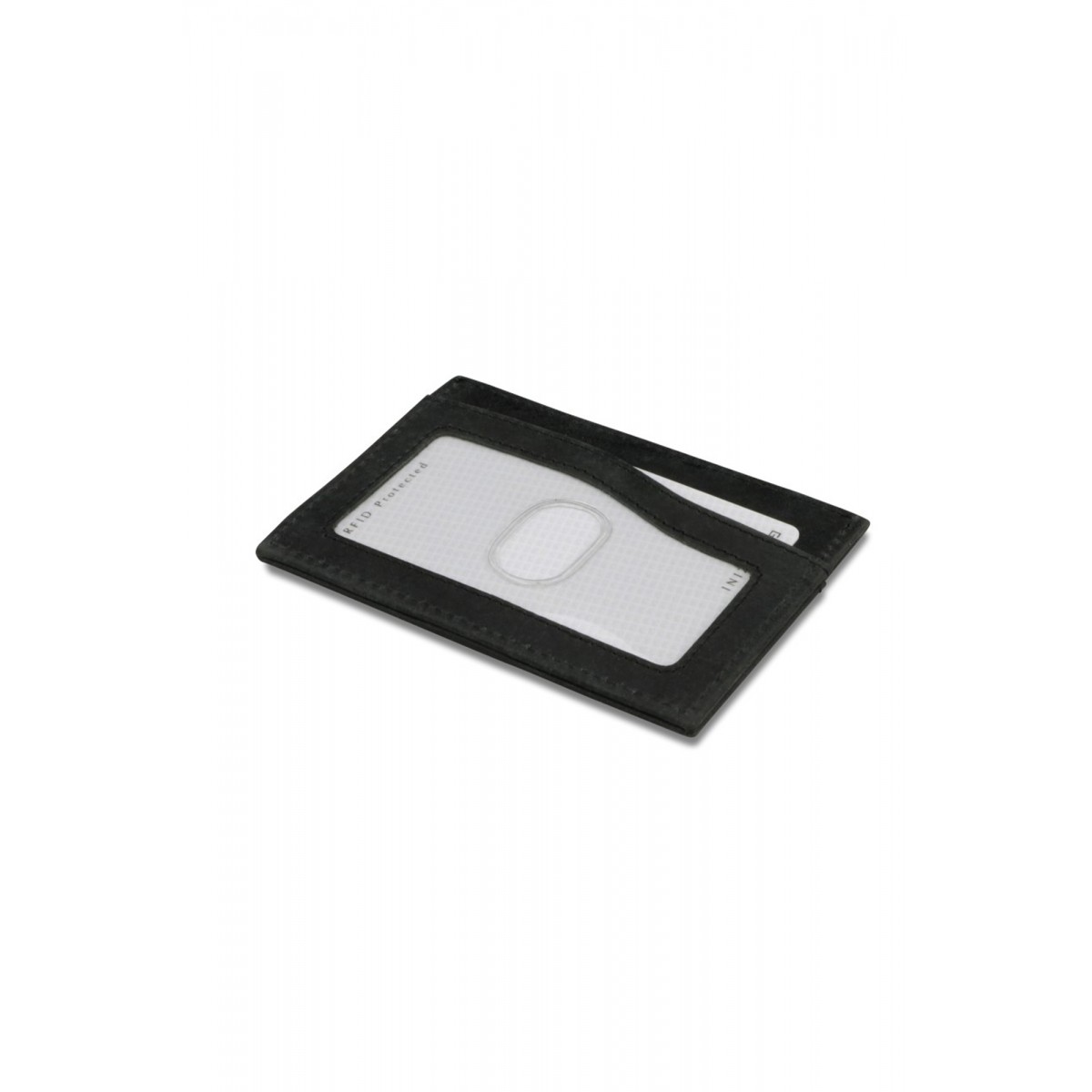 Garzini Leggera Card Holder with ID Window - Brushed - Μαύρο (Brushed Black)