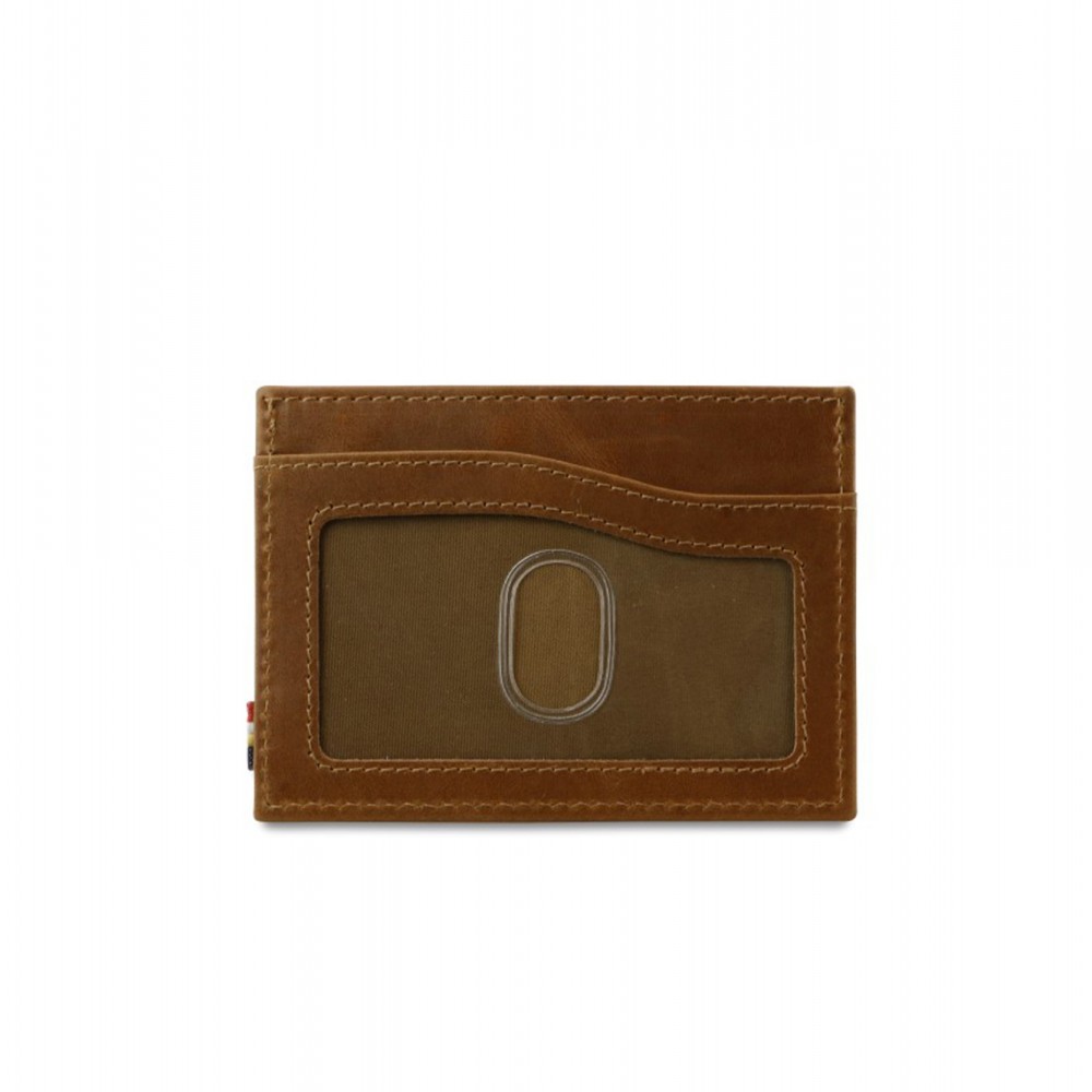 Garzini Leggera Card Holder with ID Window - Brushed - Καφέ Κονιάκ (Brushed Cognac)