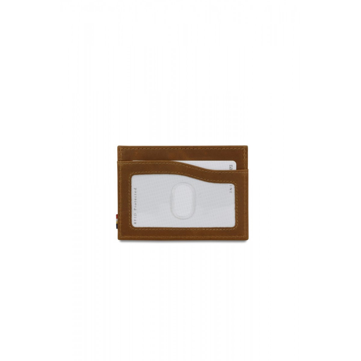 Garzini Leggera Card Holder with ID Window - Brushed - Καφέ Κονιάκ (Brushed Cognac)