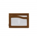 Garzini Leggera Card Holder with ID Window - Brushed - Καφέ Κονιάκ (Brushed Cognac)