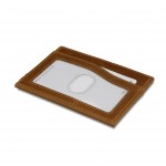 Garzini Leggera Card Holder with ID Window - Brushed - Καφέ Κονιάκ (Brushed Cognac)