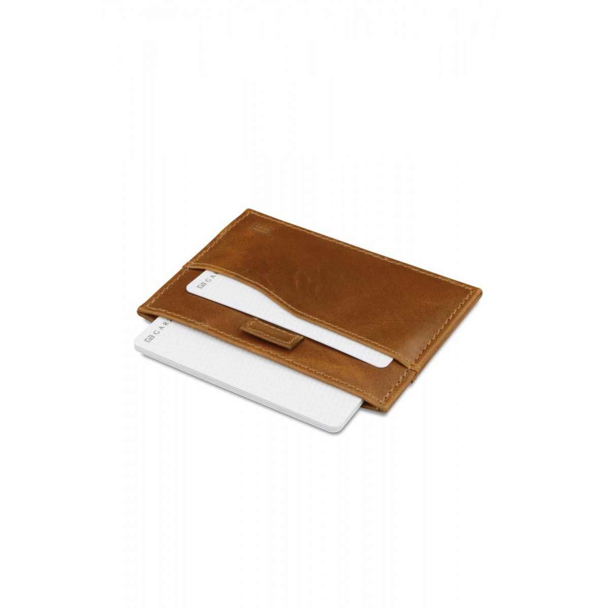 Garzini Leggera Card Holder with ID Window - Brushed - Καφέ Κονιάκ (Brushed Cognac)