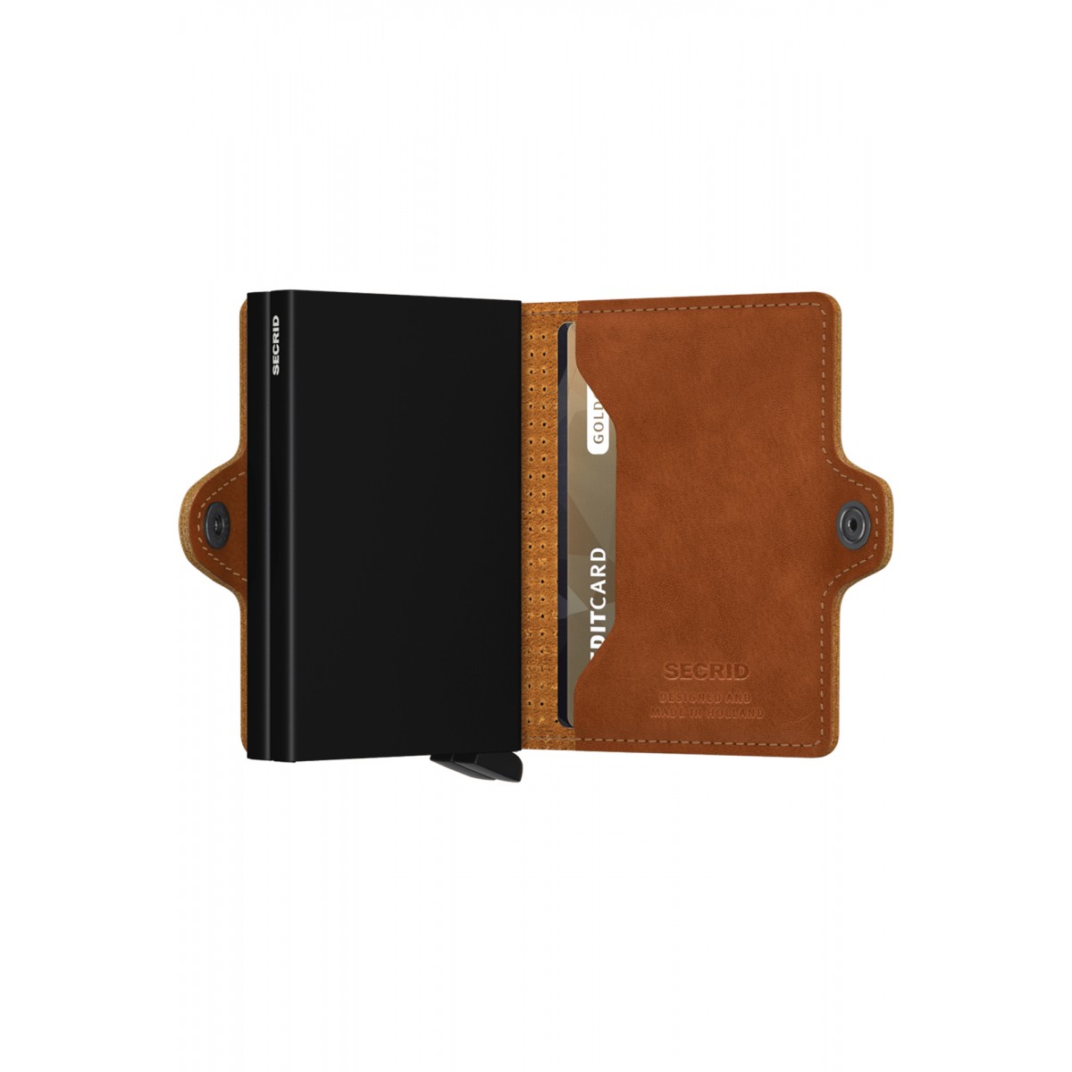 Secrid Wallet - Twinwallet - Perforated - Cognac