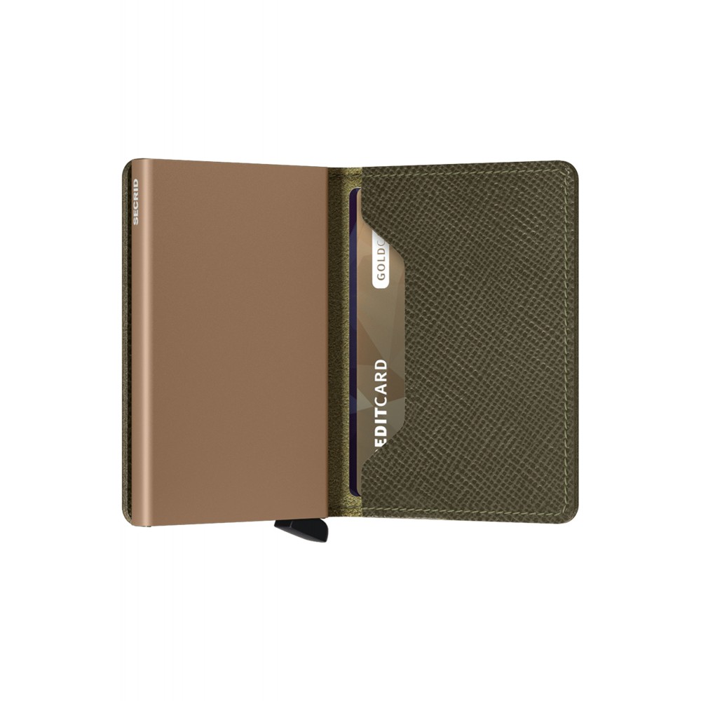 Secrid Slimwallet - Saffiano - Olive