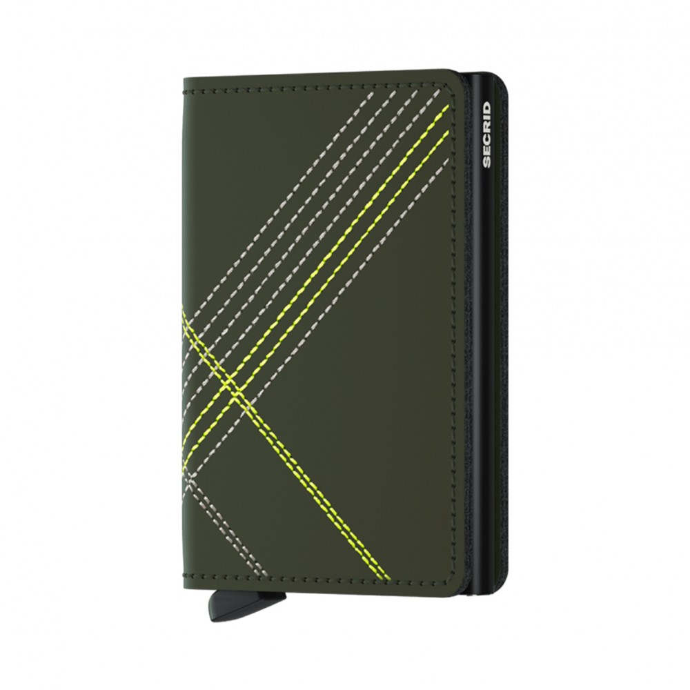 Secrid Slimwallet - Stitch - Linea Lime