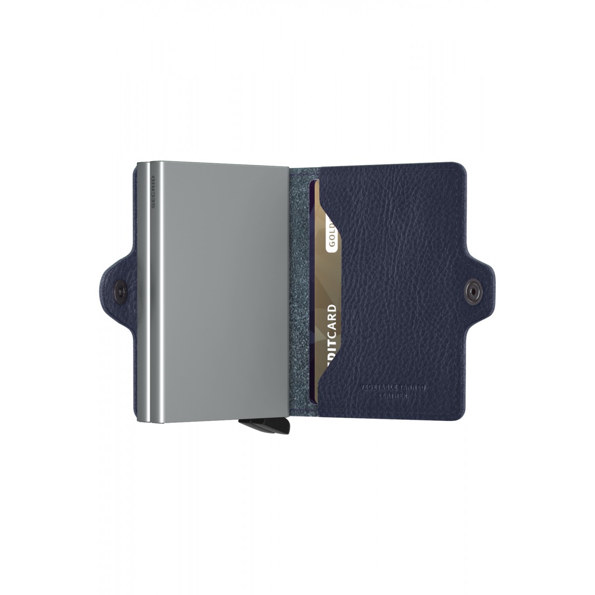 Secrid Twinwallet - Veg Tanned - Navy-Silver