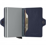 Secrid Twinwallet - Veg Tanned - Navy-Silver