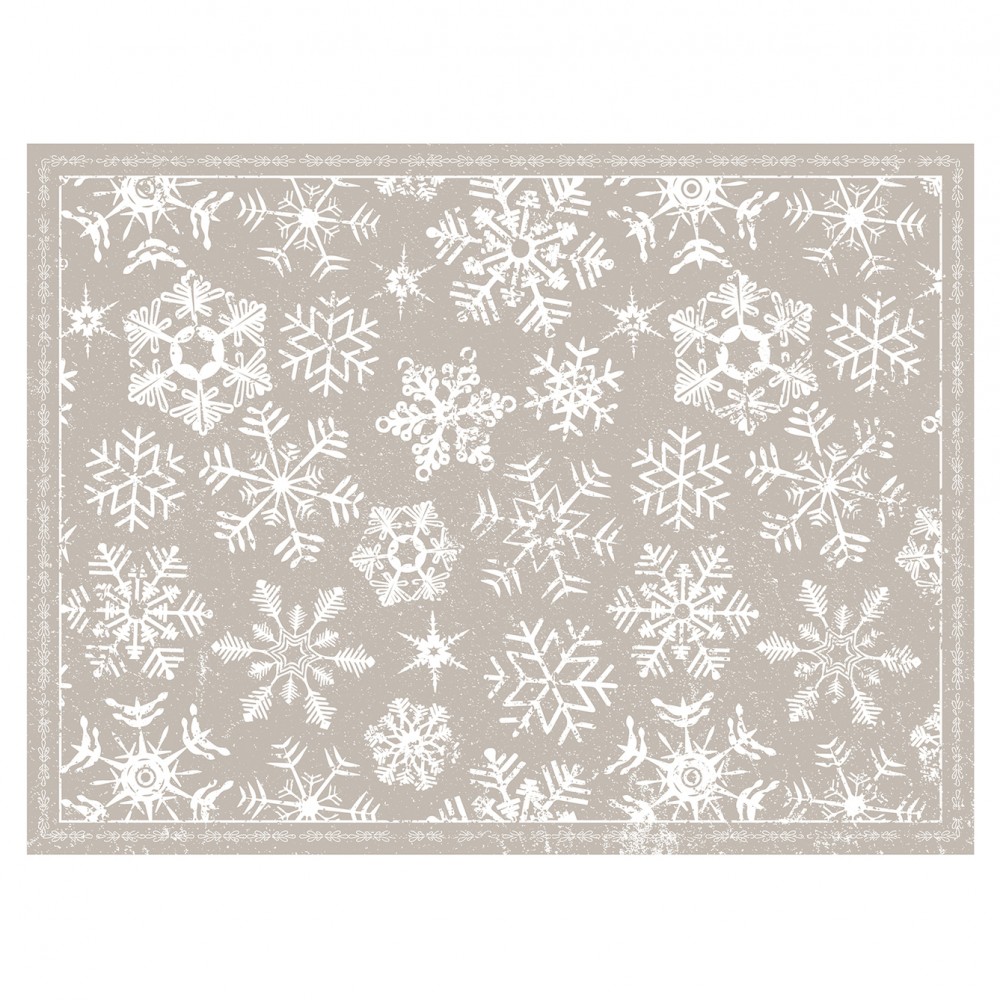 Contento Matteo Placemat Σουπλά Βινυλίου 40x30 - Snowflakes-Grey