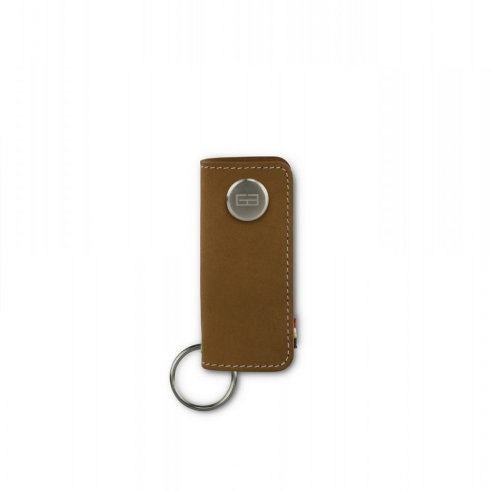 Garzini Lusso Key Holder - Vintage - Camel Brown