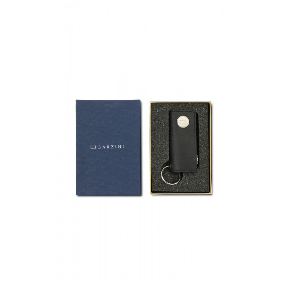 Garzini Lusso Key Holder - Brushed - Black