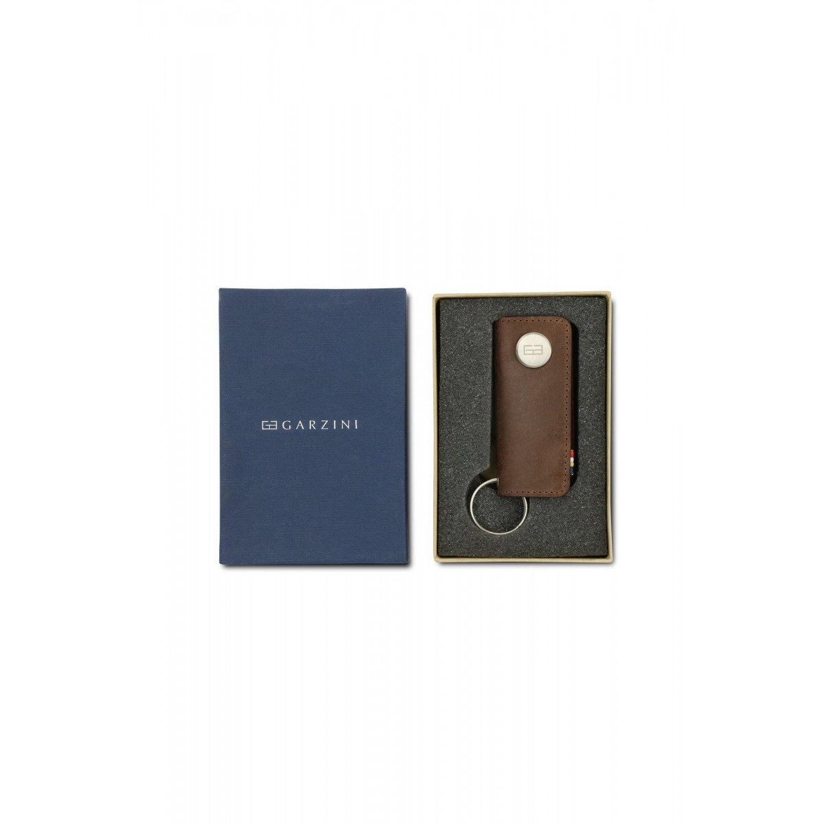 Garzini Lusso Key Holder - Brushed - Brown