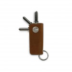 Garzini Lusso Key Holder - Brushed - Cognac