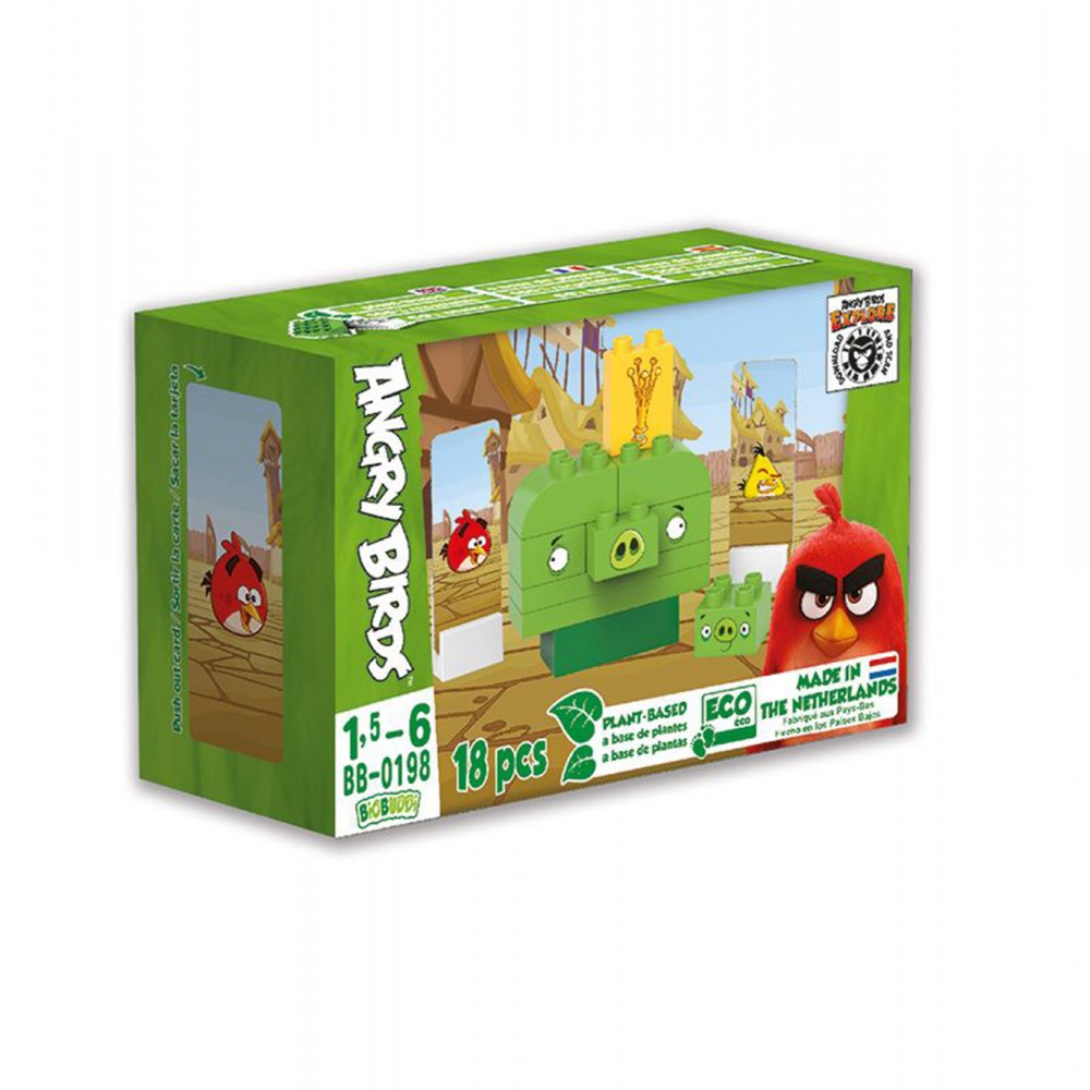 Biobuddi Οικολογικά Παιχνίδια - Τουβλάκια - Angry Birds: King Pig