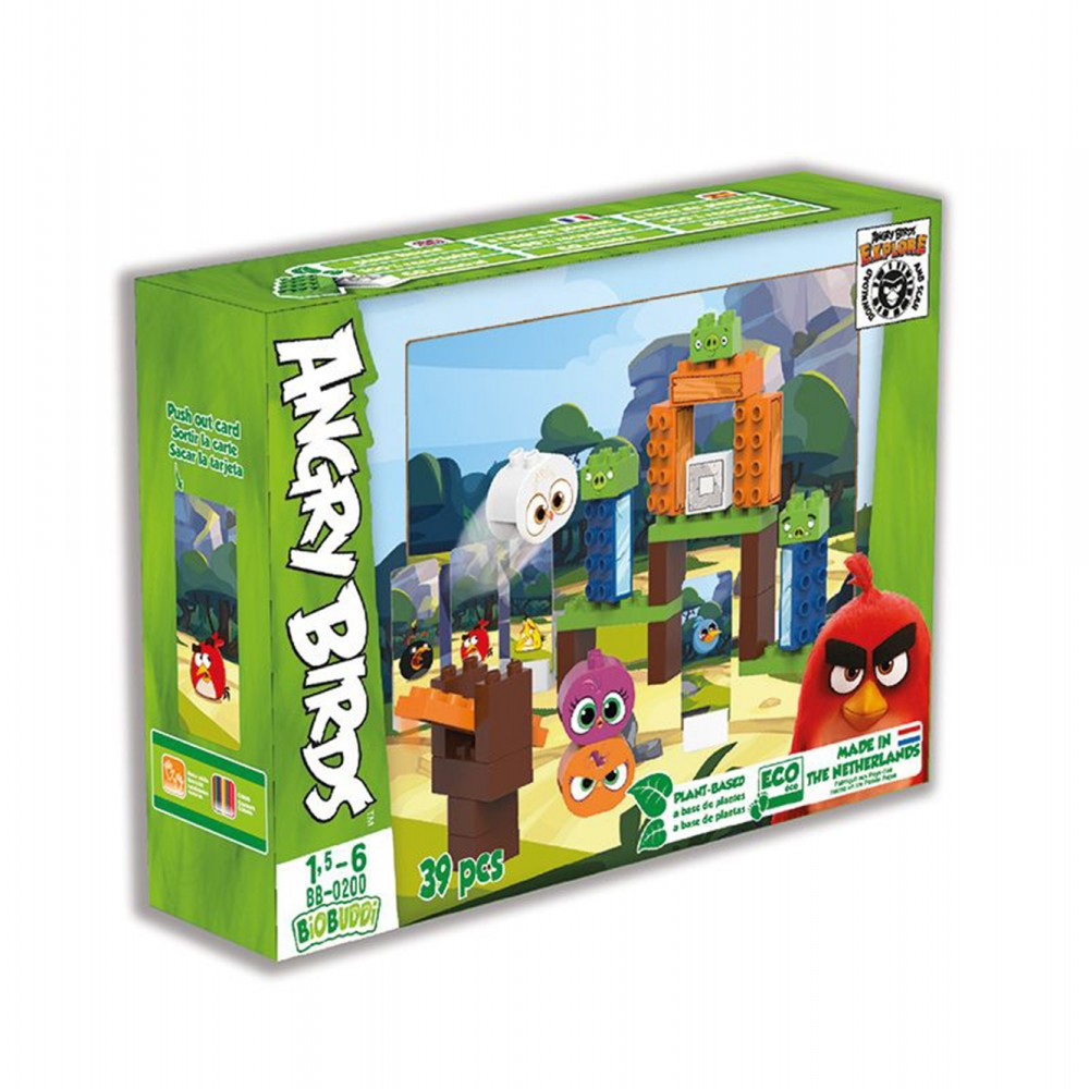Biobuddi Οικολογικά Παιχνίδια - Τουβλάκια - Angry Birds: Grass