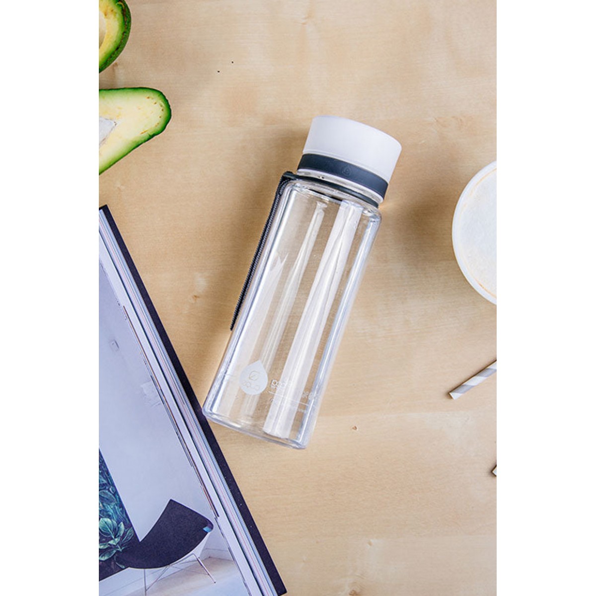 Equa - Plain White BPA free bottle - 600ml