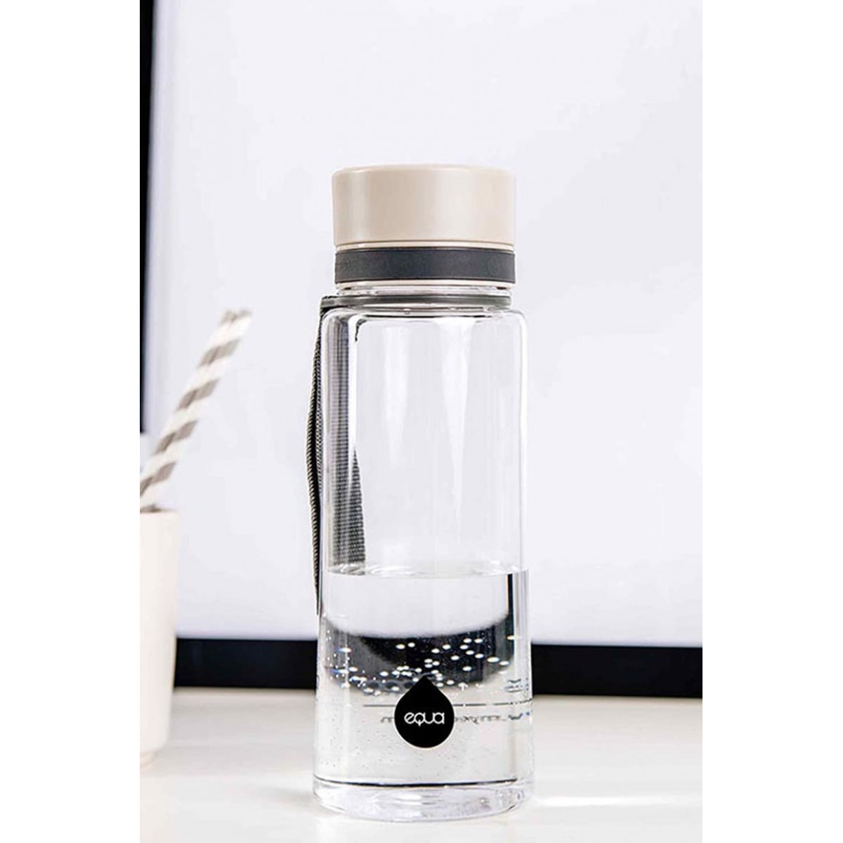 Equa - Plain Grey BPA free bottle - 600ml