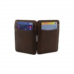 Hunterson Magic Wallet - Δερμάτινο Πορτοφόλι με RFID - Καφέ