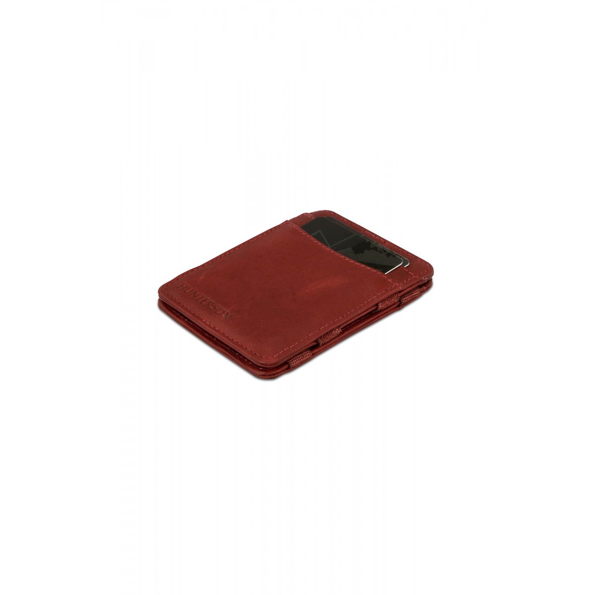 Hunterson Magic Wallet - Δερμάτινο Πορτοφόλι με RFID - Μπορντώ (Βυσσινί)