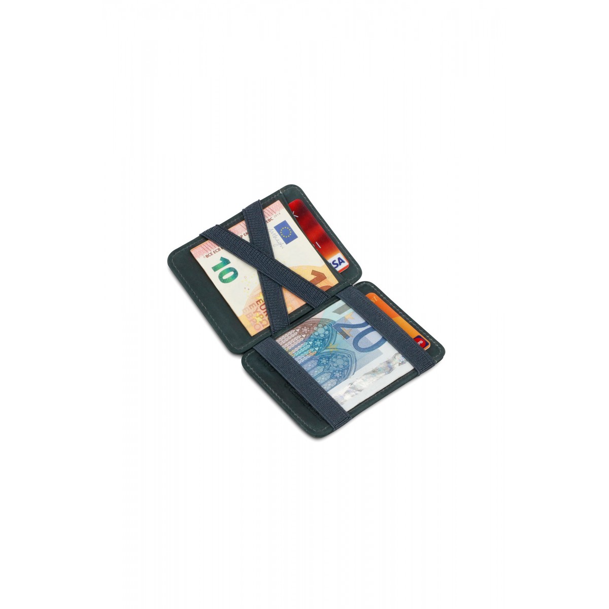 Hunterson Magic Wallet - Δερμάτινο Πορτοφόλι με RFID - Γκρί