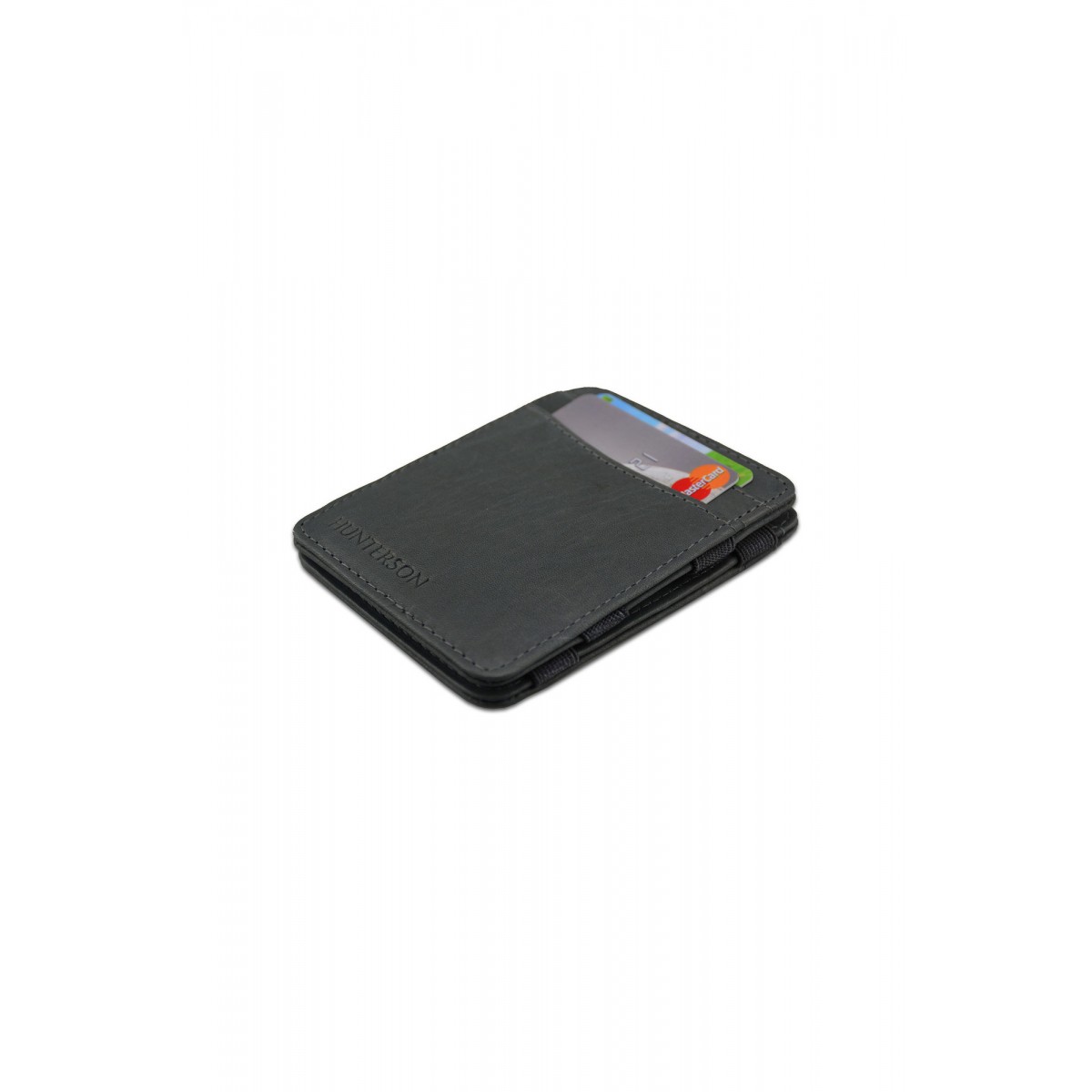 Hunterson Magic Wallet - Δερμάτινο Πορτοφόλι με RFID - Γκρί