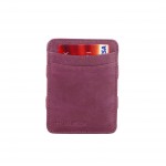 Hunterson Magic Wallet - Δερμάτινο Πορτοφόλι με RFID - Μωβ