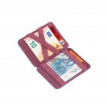 Hunterson Magic Wallet - Δερμάτινο Πορτοφόλι με RFID - Μωβ