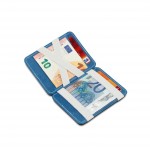 Hunterson Magic Wallet - Δερμάτινο Πορτοφόλι με RFID - Γαλάζιο/Λευκό (Azur)