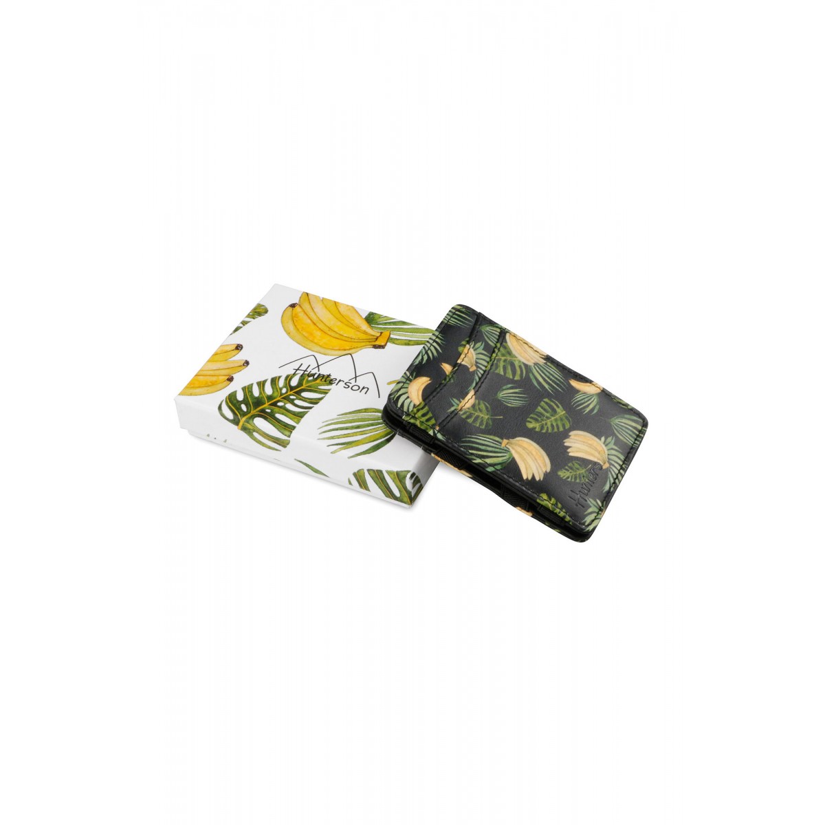 Hunterson Magic Wallet - Δερμάτινο Πορτοφόλι με RFID - Banana Print