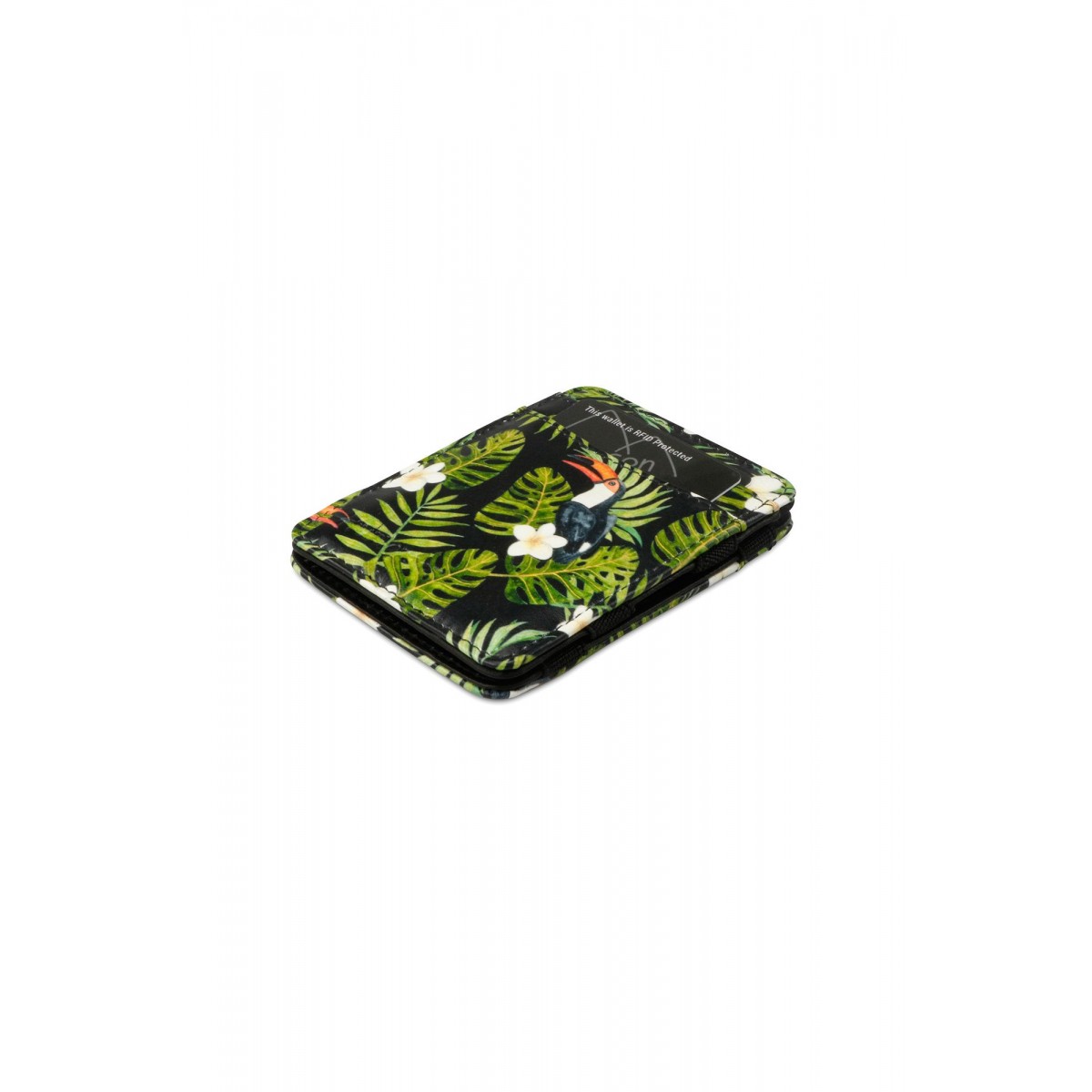 Hunterson Magic Wallet - Δερμάτινο Πορτοφόλι με RFID - Toucan Print