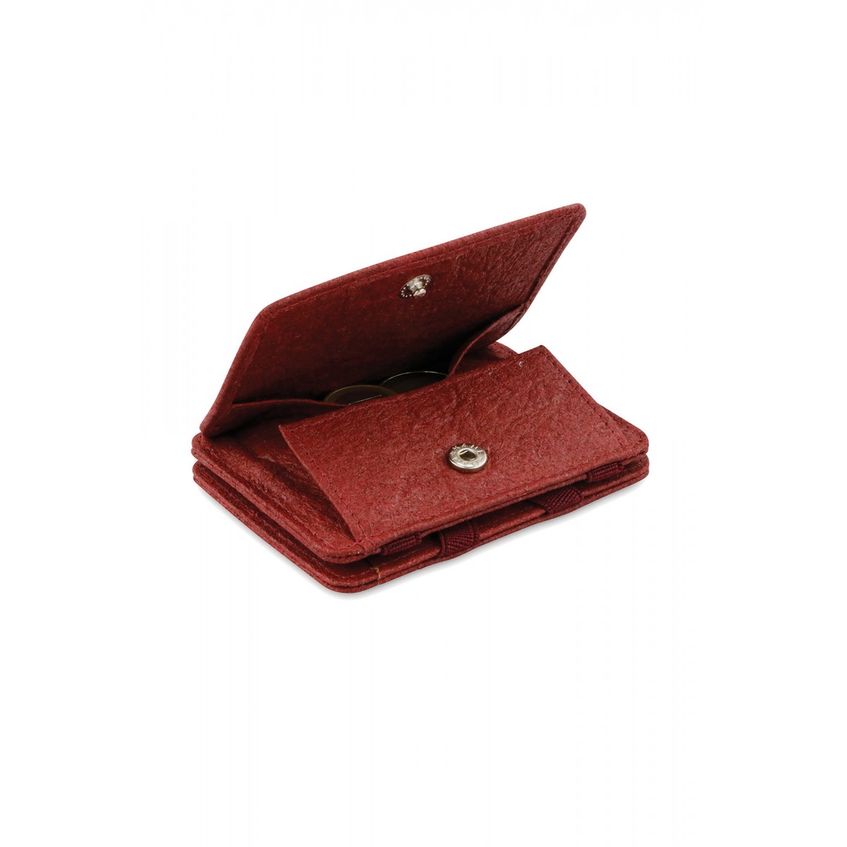 Hunterson Magic Coin Wallet - Vegan Πορτοφόλι με RFID - Κόκκινο Μούρο (Mulberry)