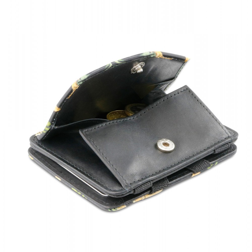 Hunterson Magic Coin Wallet - Δερμάτινο Πορτοφόλι με RFID - Banana Print