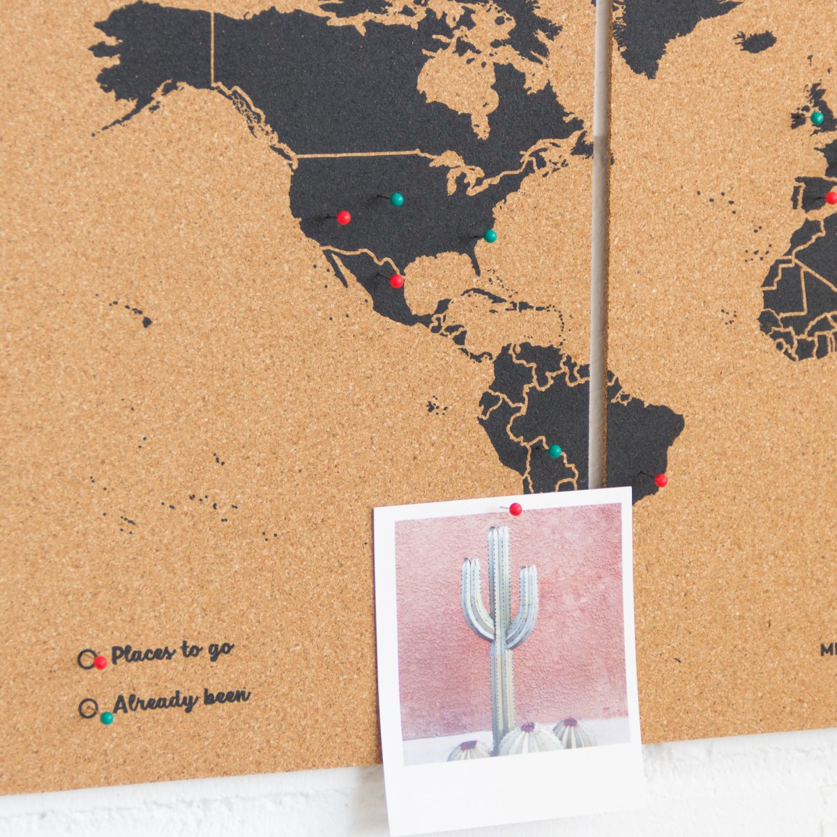Woody Παγκόσμιος Χάρτης Φελλού Miss Wood - Παζλ  - Μ - Μαύρο