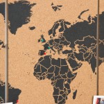 Woody Παγκόσμιος Χάρτης Φελλού Miss Wood - Παζλ  - Μ - Μαύρο